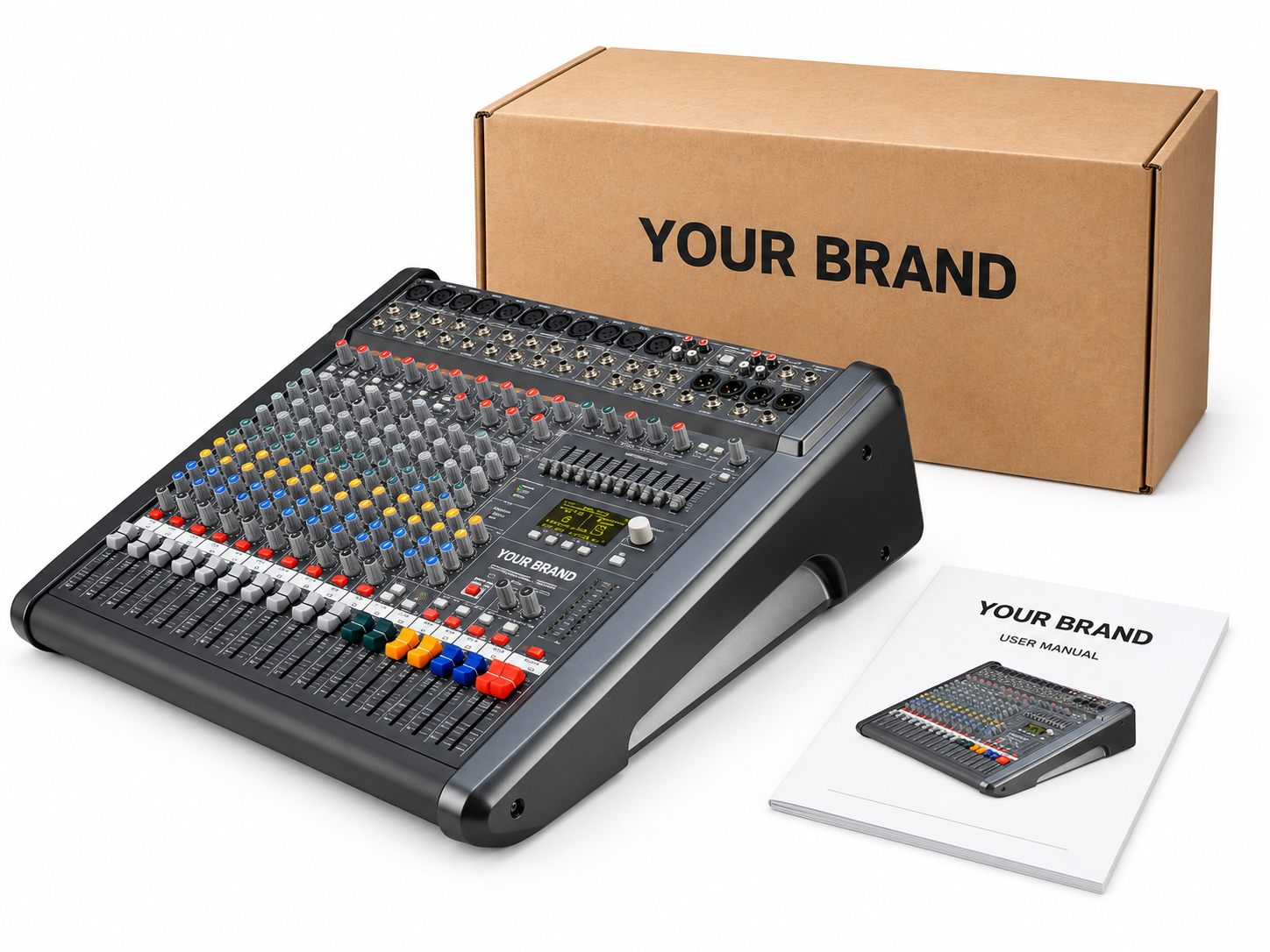 Mixer, carton and user manual marked YOUR BRAND